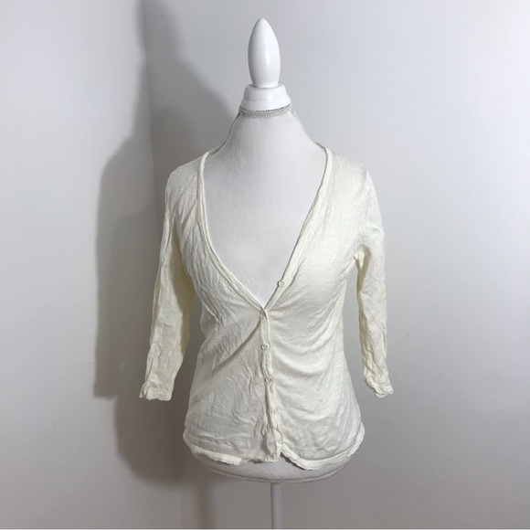 Tommy Bahama Linen White Cardigan - Picture 1 of 14